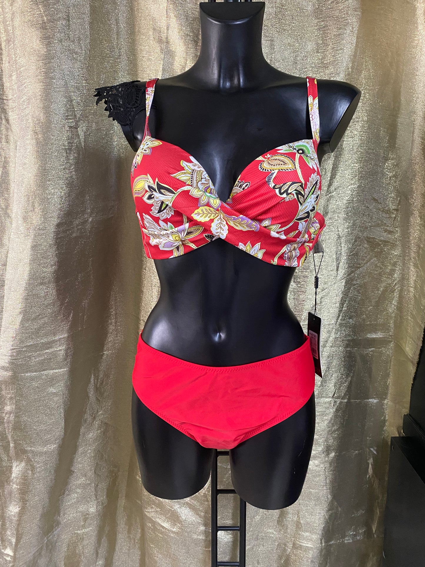 Costume Peonia Curvy Rosso