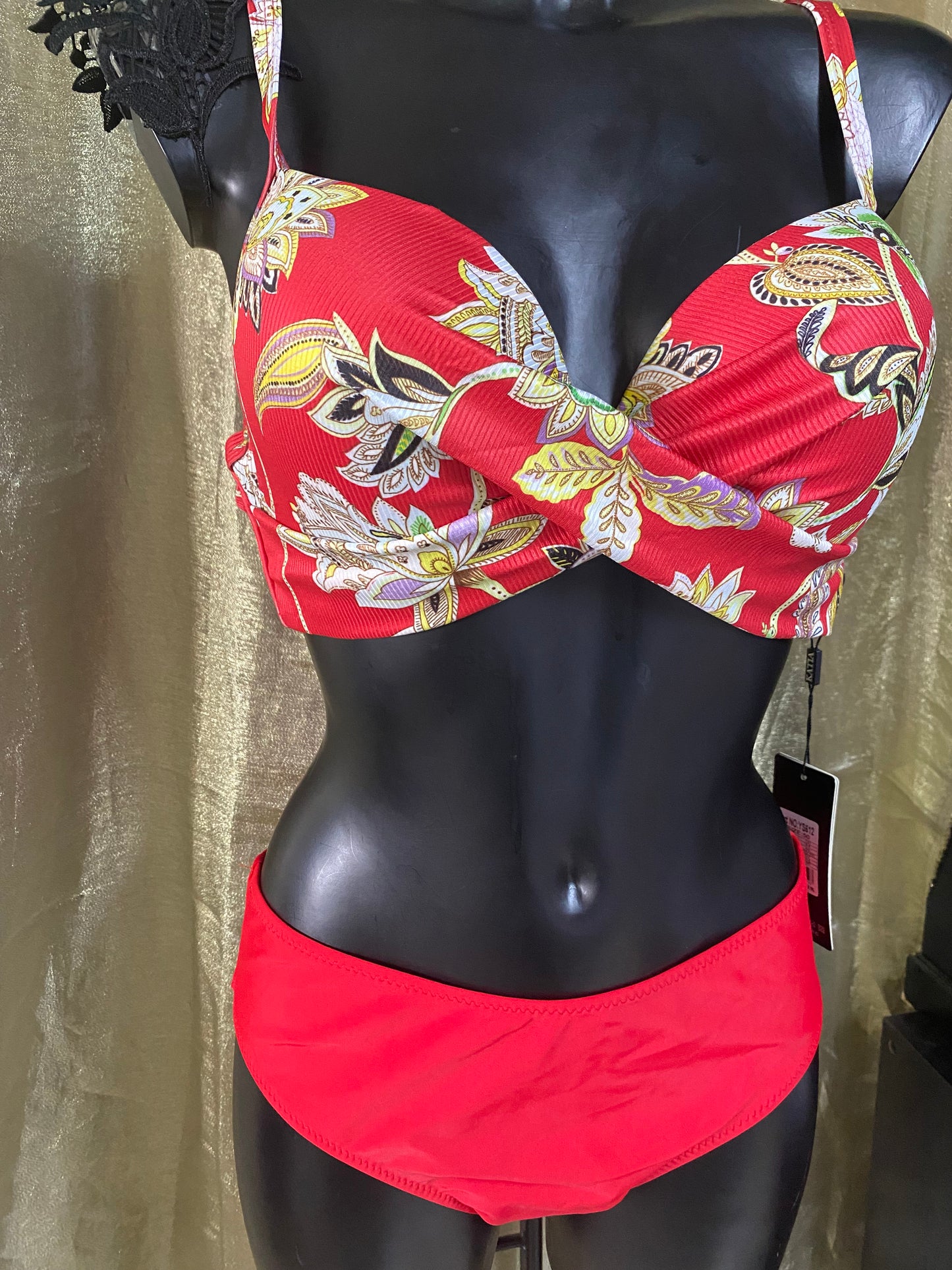 Costume Peonia Curvy Rosso