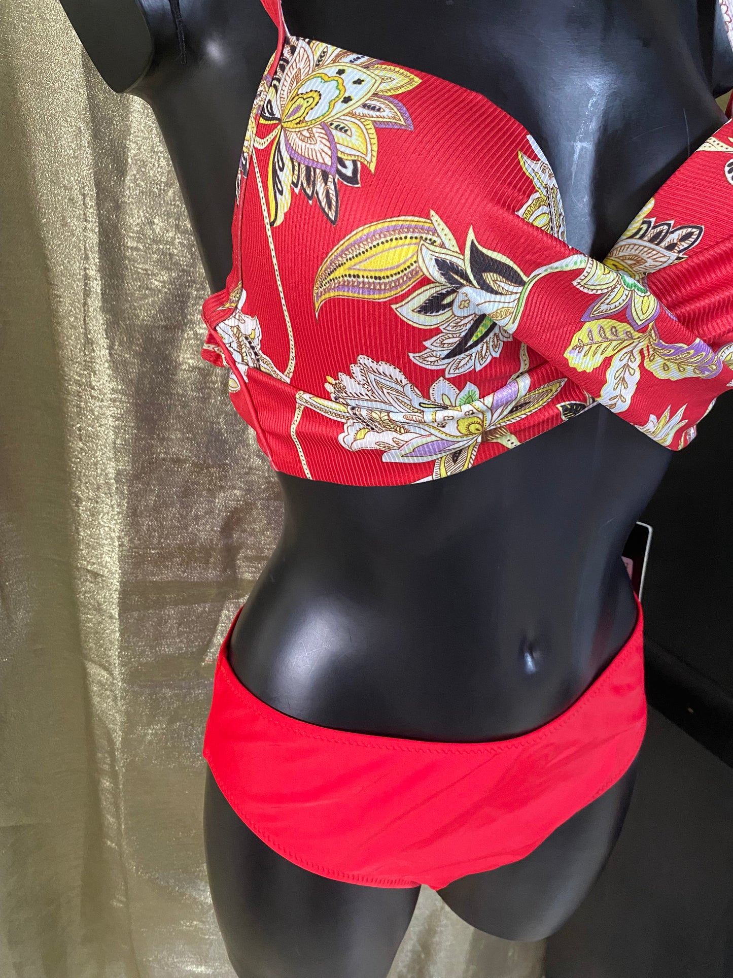 Costume Peonia Curvy Rosso